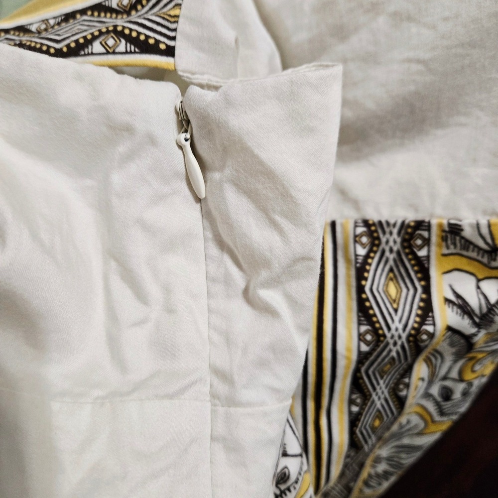 Ann Taylor LOFT Petites Sundress White Yellow Floral Dress 12P Summer - Picture 4 of 4